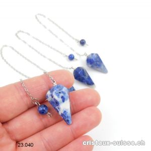 Pendule Sodalite facetté, petit 2,5 cm. Offre Spéciale