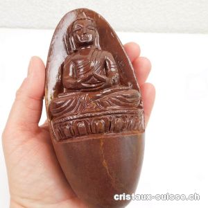 Lingam - Bouddha gravé Shiva Lingham 14 cm. Pièce unique 700 grammes