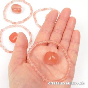 1 Bracelet Quartz pastèque et 1 pierre GRATUITE