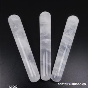 Bâton rond Cristal de roche - Quartz Girasol 11 x 1,8 cm