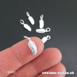 Charm Plume incurvée en argent 925, 12 mm