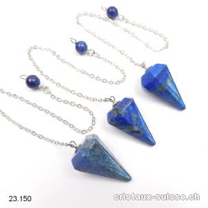 Pendule Lapis-Lazuli facetté, petit 2,5 cm. Offre Spéciale