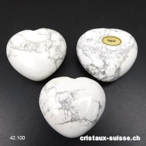 Coeur Magnésite 4,5 x 4 x 2,3 cm, bombé