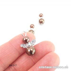 Charm Ange marron en métal 1,8 cm, avec boucle ouverte