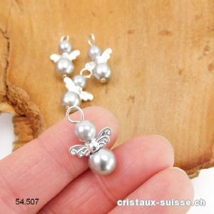 Charm Ange argenté en métal 1,8 cm, avec boucle ouverte