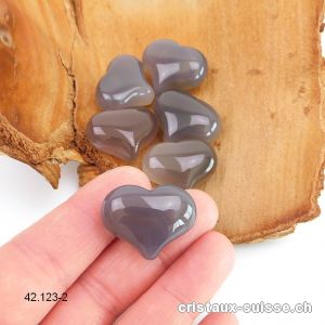 Coeur Agate nature 2,5 x 2 cm