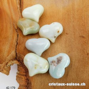 Coeur Amazonite multicolore 2,5 x 2 cm