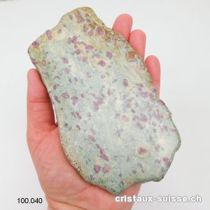 Plaque Rubis - Fuchsite 14,5 cm. Pièce unique