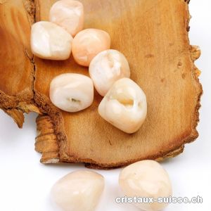 Stilbite irisée beige-rosée 2 - 2,5 cm / 10 à 12 grammes. Taille L