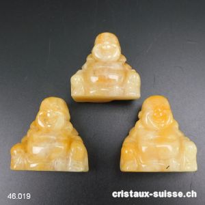 Bouddha Calcédoine jaune 3,5 cm