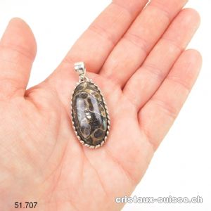 Pendentif Agate Turitelle en argent 925. Pièce unique