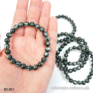 Bracelet Séraphinite 7,5 - 8 mm / 17,5 cm. Qual. A. Taille S - SM