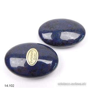Dumortiérite, pierre anti-stress arrondie 4,5 x 3 cm. Qual. A