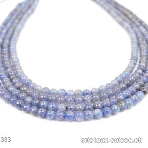 Rang Tanzanite bleu-gris 4 mm / 38 cm, env. 100 boules