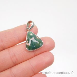 Pendentif Jaspe Océan en argent 925. Pièce unique