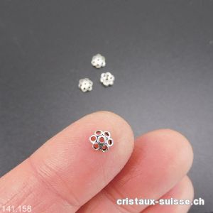 Fleur incurvée 5 mm, Intercalaire en argent 925