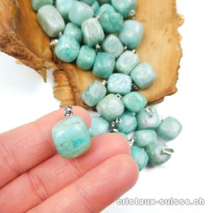 Pendentif Amazonite 1,3 - 1,5 cm avec boucle métal