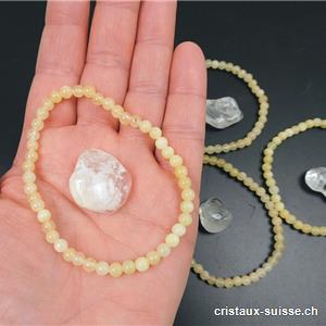 1 Bracelet Calcite jaune et 1 Cristal de roche GRATUIT
