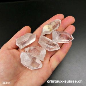 Cristal de Roche pointe brute 3,5 à 4 cm, 13 - 17 grammes