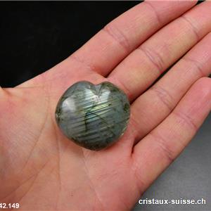 Coeur Labradorite 3,1 cm. Pièce unique. OFFRE SPECIALE