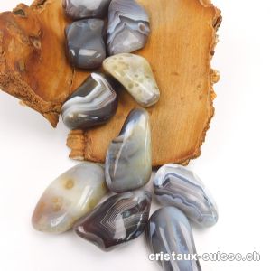 Agate Botswana beige-brun-gris 4 à 5 cm. Taille XL