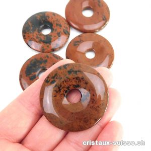 Obsidienne Acajou, donut 4 cm