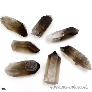 Quartz fumé pointe brute 4 à 5 cm, 14 à 18 gr.