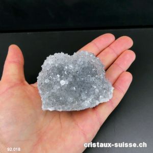 Prasiolite bleue du Brésil 6,8 cm. Pièce unique 160 grammes