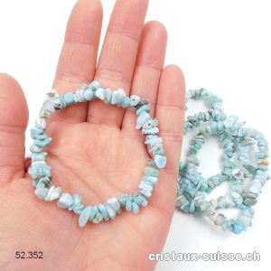 Bracelet Larimar, élastique env. 19 cm