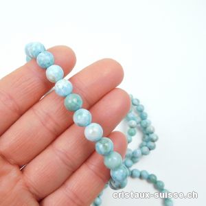 Bracelet Larimar bleu-vert 7,5-7,8 mm / 18 cm. Offre Spéciale