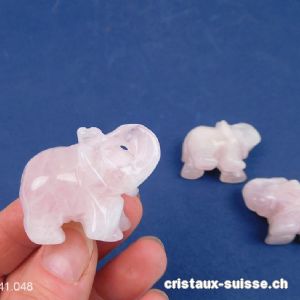 Eléphant Quartz rose 3,5 - 4 cm