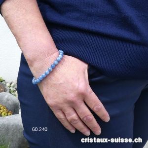 Bracelet Cyanite bleue - Disthène 7 mm / 18 cm