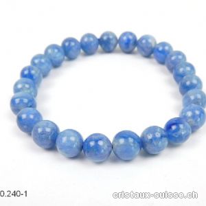 Bracelet Cyanite bleue - Disthène 8 mm / 18,5 cm. Pièce unique