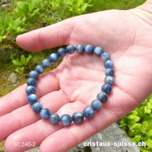 Bracelet Cyanite bleue - Disthène 7,5 mm / 19 cm. Pièce unique
