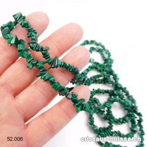 Bracelet Malachite, élastique 18 cm