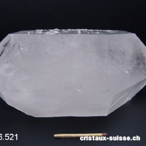 Cristal de roche biterminé GEANT. Pièce unique 2,939 Kilos