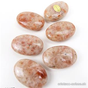 Pierre de soleil, pierre anti-stress arrondie 4 - 4,5 x 2,7 - 3 cm