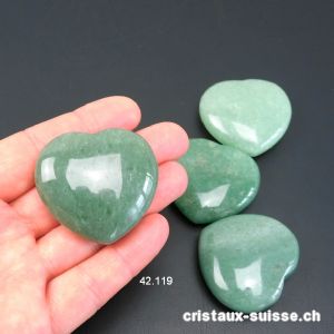 Coeur Aventurine verte 4,2 x 4 x 1,5 cm