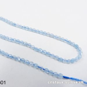 Rang Aigue-Marine 2,9 mm / 39 cm. Qual. A. FACETTÉ