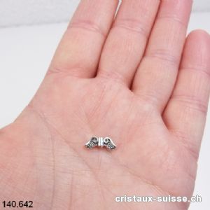 Ailes d'ange, Intercalaire argent 925 antique 11 x 4,5 mm