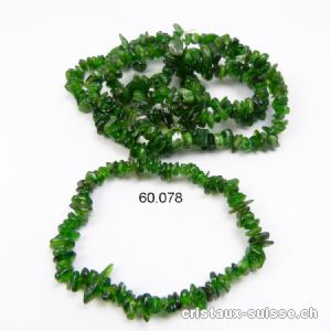 Bracelet Chromdiopside - Diopside chromifère, élastique 17,5 cm. Taille S-M