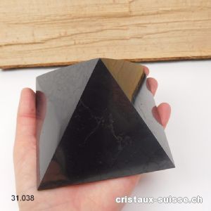 Pyramide Schungite 10 cm x haut. 6,5 cm, 550 à 600 grammes