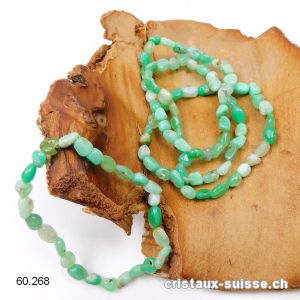 Bracelet Chrysoprase 6-10 mm, élastique 19 cm