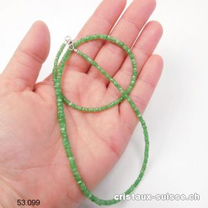 Collier Grenat Tsavorite facetté 2 à 4 mm / 45 cm