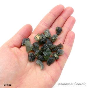 Moldavite brute, env. 4 à 4,7 carats. Vente à la pièce