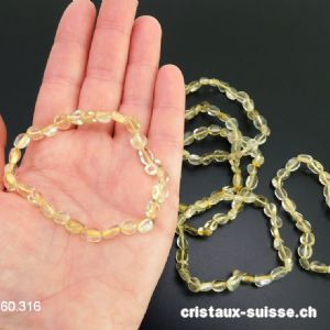 Bracelet Quartz Lemon 7 - 9 mm, élastique 19 cm