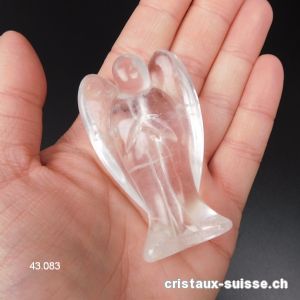 Ange Cristal de Roche 6,5 cm. Pièce unique, qual. A