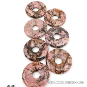 Rhodonite, donut 3 cm. OFFRE SPECIALE