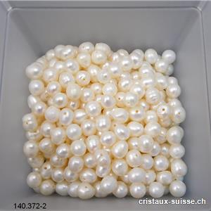 Perle d'eau douce blanc-crème 5 - 7 mm. OFFRE SPECIALE