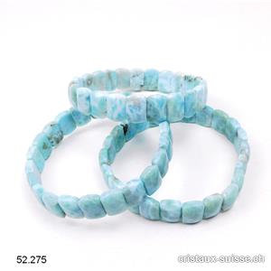 Bracelet Larimar bleu, élastique 19 - 19,5 cm